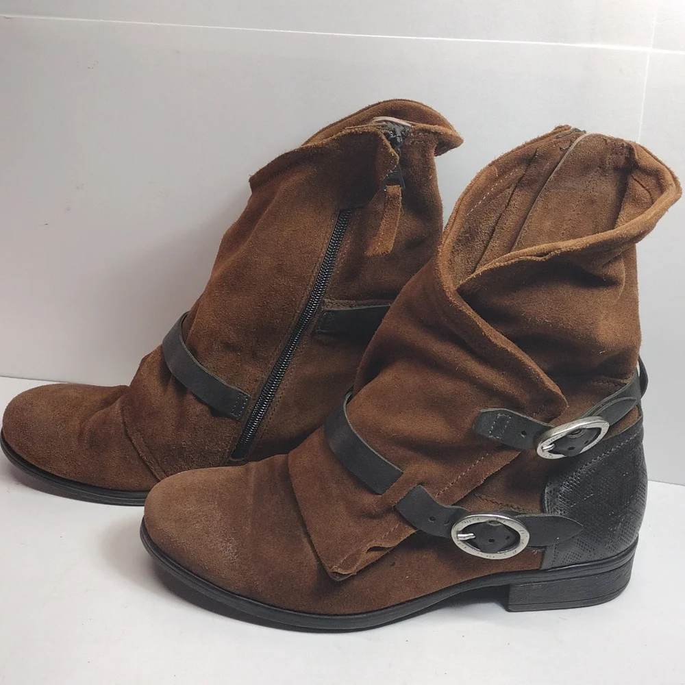 Mis Mooz Sydney Apocalypse Boots l Size 9.5 40 EU l Discontinued l Double Buckle - Picture 5 of 16